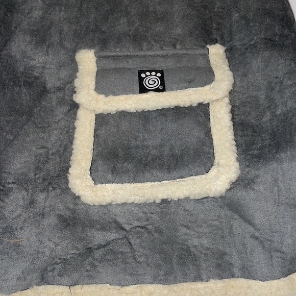 PETRAGEOUS Vest For Pet With Fleece Inside With Pocket, Gray, Large - Picture 3 of 8